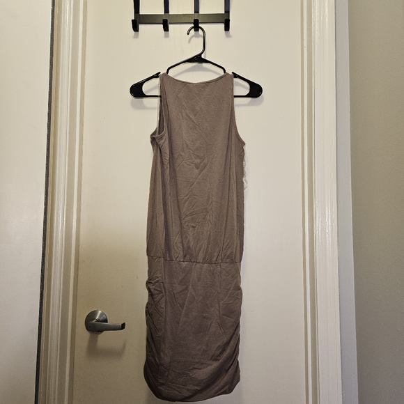 NWT Bobi  Draped Modal Jersey Mini Dress Java - Picture 7 of 8